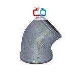 زانو دنده‌ای 45 درجه گالوانیزه مک