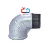 چپقی دنده‌ای 1/2 اینچ 90 درجه گالوانیزه توپی برزیل