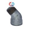 چپقی دنده‌ای 11/4 اینچ 45 درجه گالوانیزه مک
