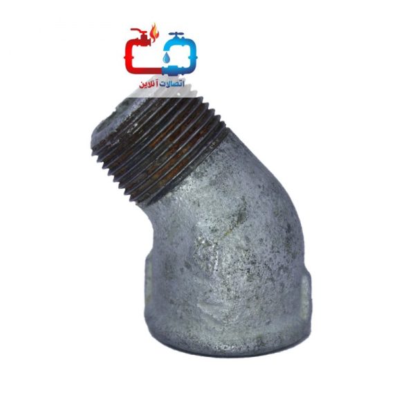 چپقی دنده‌ای 1 اینچ 45 درجه گالوانیزه مک