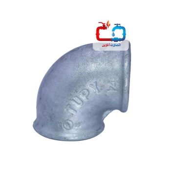 زانو دنده‌ای 90 درجه گالوانیزه توپی برزیل